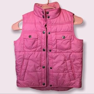 Girl’s Western Ranch Wear Pink Puffer VestYouth Large